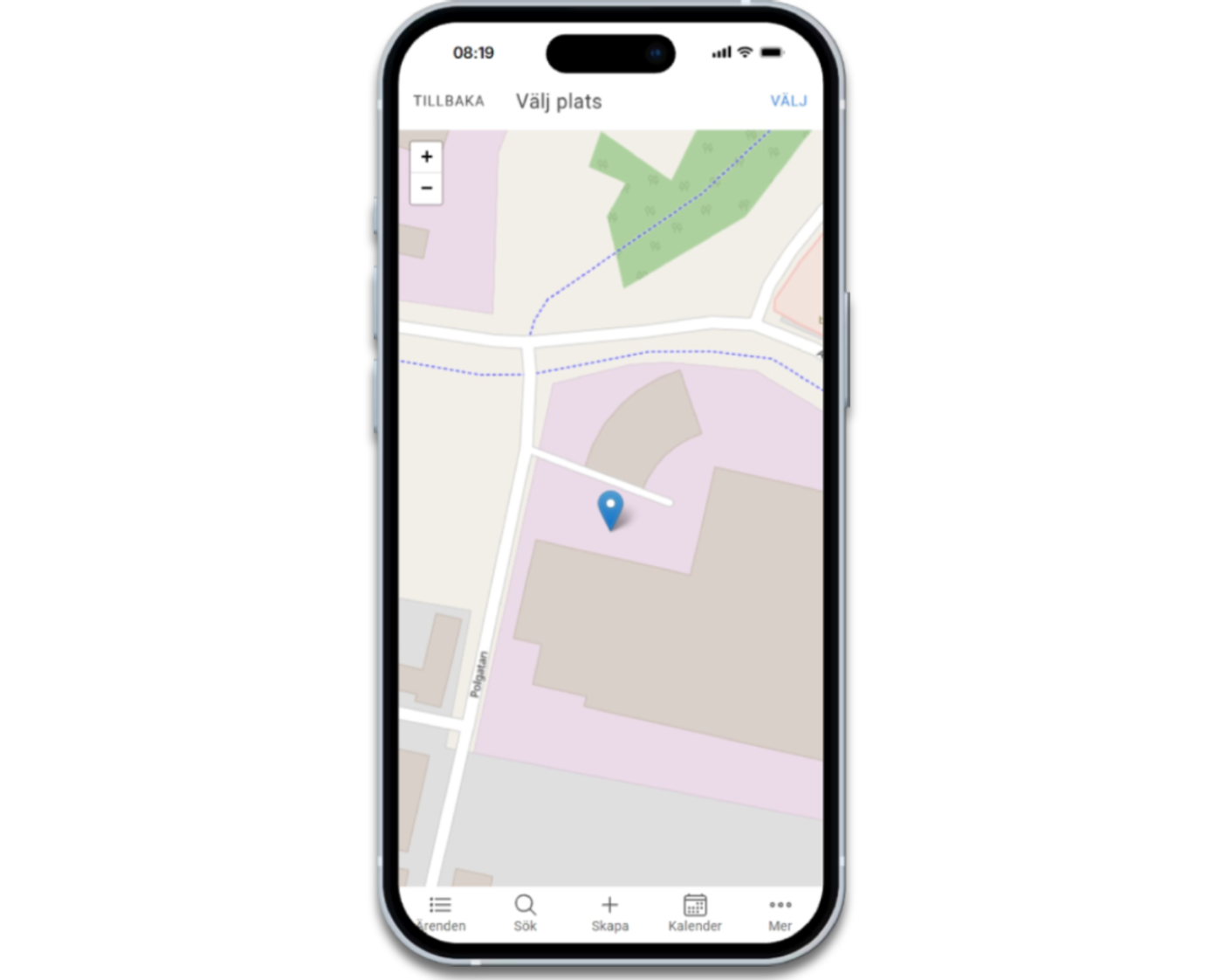 Mark a specific location on the map